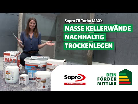 Nasse Kellerwände nachhaltig trockenlegen | Sopro ZR Turbo MAXX