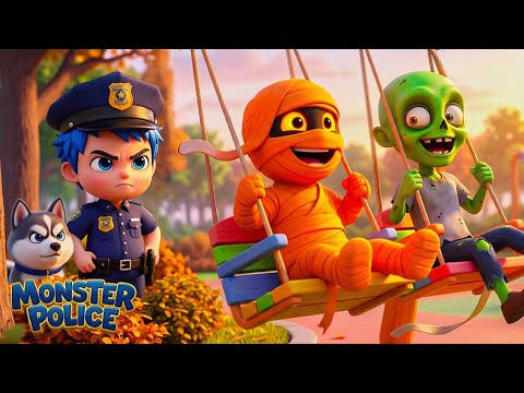 Monster Police 🧟🚨 | Monsters Invade the Playground! | Baby Blue Kids Songs