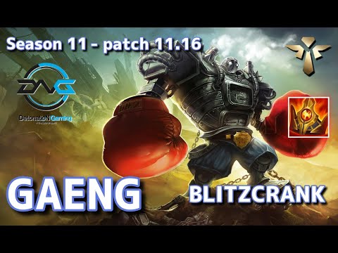 【韓国サーバー/GM】DFM Gaeng ブリッツクランク(Blitzcrank) VS スレッシュ(Thresh) SUP - Patch11.16 KR Ranked【LoL】