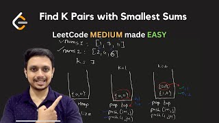 YouTube video '373. Find K Pairs with Smallest Sums | Min-Heap | LeetCode Daily Challenge'