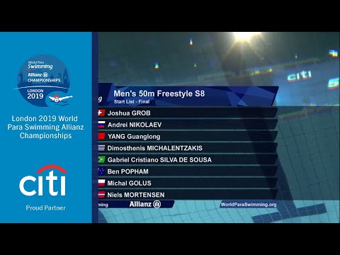 Finale du 50 m nage libre hommes S8 | Londres 2019