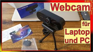 Webcam für Laptop & PC ✔ Zoom Skype Webex FaceTime schärfer sehen  [ externe USB HD Webcam ] Review