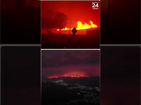 Resultaron ilesos: Bomberos de Lota fueron rodeados por las llamas | 24 Horas TVN Chile