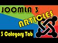 Joomla 3 Tutorials: Article Options, The Category Tab