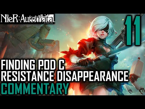 Nier Automata Walkthrough Part 11 - Finding Pod C & Completing Resistance Disappearance Quest