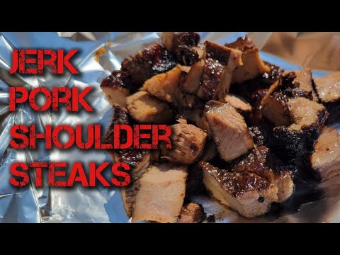 Baked Jerk Pork Shoulder Steaks