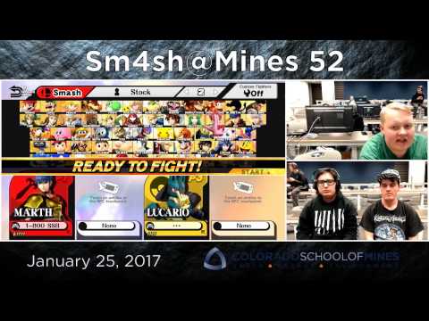 Sm4sh@Mines 52 - HLG|SSB100 (Marth, Olimar) Vs. LooK|Moonshine (Lucario) - Winners Semifinals