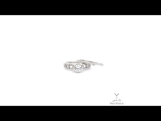 خاتم ذهب أبيض عيار 18 (RNLZ.0446)