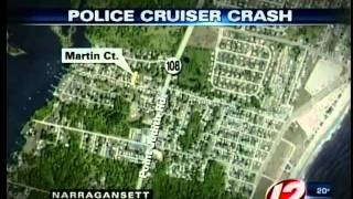 preview picture of video 'Narragansett Police Cruiser Crash'