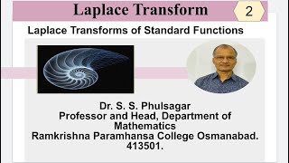 Laplace Transform: Laplace Transforms of some Standard Functions. Lect. 2.