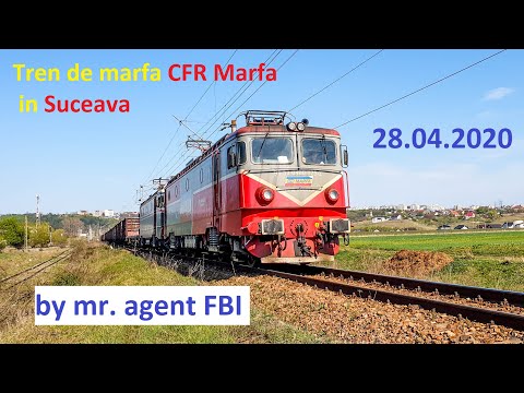 Tren de marfa CFR Marfa la intrare in Suceava & iesire din Suceava Vest cu EA825, EA736 - 28.04.2020