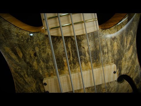 Warwick Custom Shop Masterbuilt - Infinity - 5 String - 3/8" California Buckeye Burl Top #17-3620