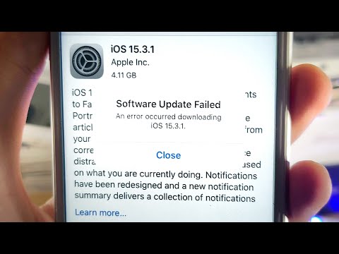 SOLVED: “ Software Update Failed An Error Occurred Downloading iOS 15.3.1 “