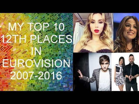 MY TOP 10 OF 12TH PLACES IN EUROVISION 2007-2016