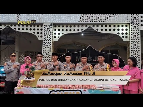 POLRES DAN BHAYANGKARI CAB  PALOPO RUTIN BAGI TAKJIL PADA WARGA