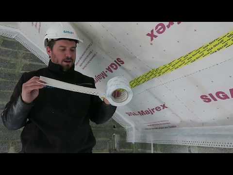 Joining vapour control layer to solid wall construction - SIGA Fentrim 20 50/85