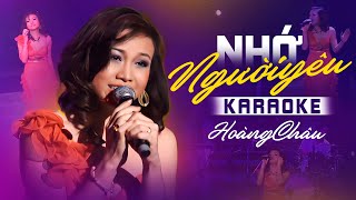 Karaoke Nhớ Người Yêu - Hoàng Châu | Karaoke Bolero Tone Nữ