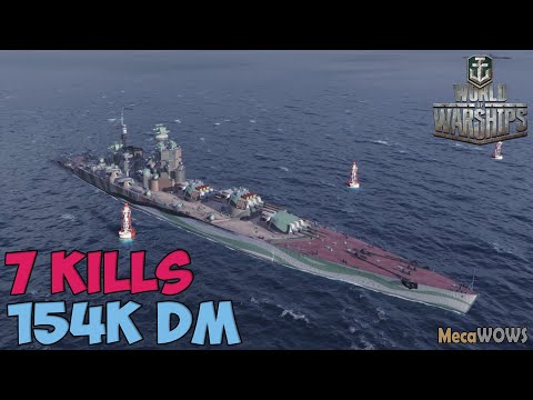 World of WarShips | Lenin | 7 KILLS | 154K Damage - Replay Gameplay 4K 60 fps