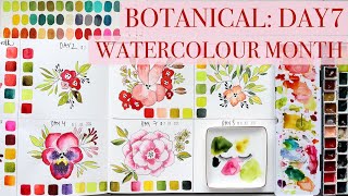 🎉🎉 BOTANICAL Watercolour Month Day 7 | Step by Step Tutorial JUL 2024