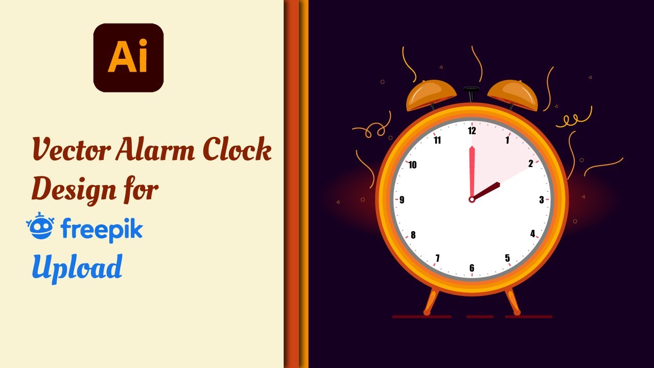 How to make Vector Alarm clock Design | Adobe illustrator CC Tutorial