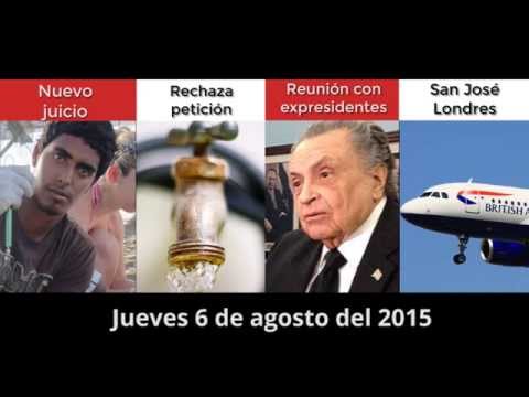 Resumen matutino de noticias, jueves 6 de agosto del 2015