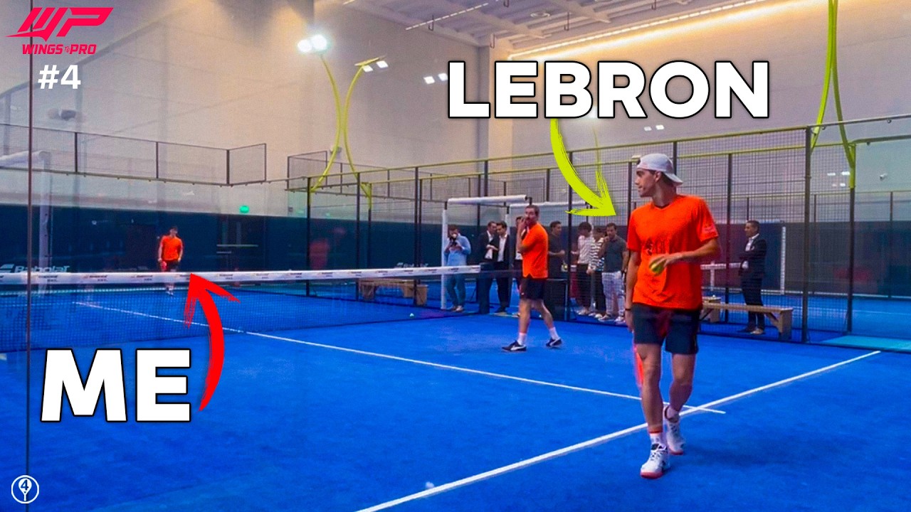 Padel training with Juan Lebron and improving backhand volley technique.