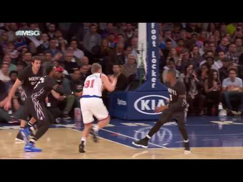 NBA TV | Mindaugas Kuzminskas Posterizes Cole Aldrich | Timberwolves vs Knick | 2016- 17