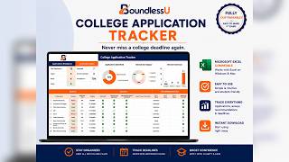 College Application Tracker Walkthrough: How to Stay Organized | BoundlessU Application Tracker Demo