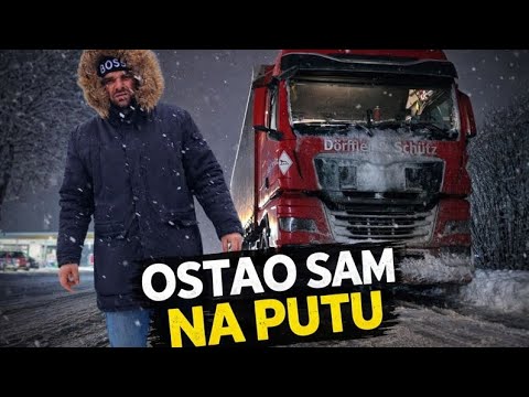 Snijeg poremetio planove | noćenje u kamionu❄️🚛