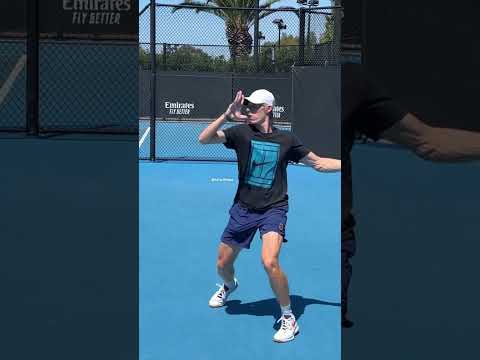 DENIS SHAPOVALOV Flying Forehand ✈️💥 AO22 Tennis Practice | #Shorts