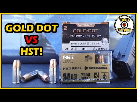 Let's Settle This! Which Is THE BEST?...HST vs GOLD DOT 124 Grain 9MM Ballistic Gel AMMO Test!