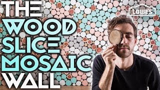 THE WOOD SLICE MOSAIC WALL /// Experiment #005