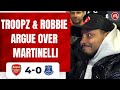 Arsenal 4-0 Everton | Troopz & Robbie Argue over Martinelli