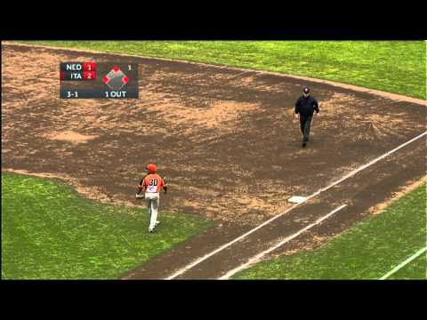 Samenvatting finale EK Honkbal Nederland - Italie 16 september 2012