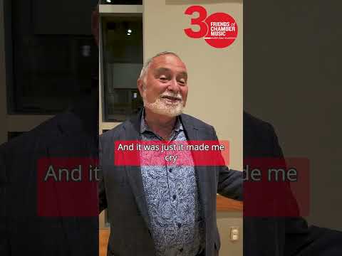 John Peragallo III thanks Anna Lapwood and the Friends of Chamber Music