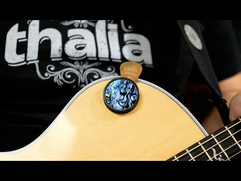Indian Rosewood Pick Puck by Thalia - GuitarSafe™ Technology (NO Adhesive) Pick Holder image 4