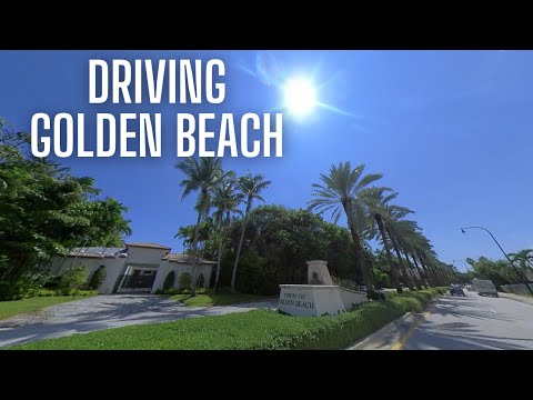 Driving on A1A, through Golden Beach in Miami, Florida. USA. HD