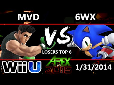 Apex 2015 - MVD (Duck Hunt) Vs. 6WX (Sonic) - Losers Top 8 - Smash Wii U