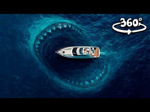 Megalodon Bites You! Sea Monster Caught on Mavic Camera in Real Life in 4K 360° VR