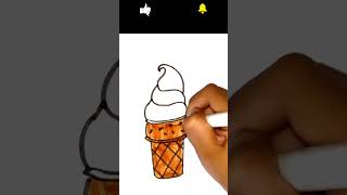 Easy Ice Cream Cone Art: Fun Drawing & Coloring Tutorial!