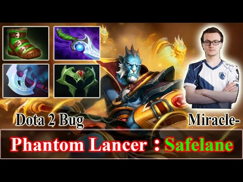 MIRACLE [Phantom Lancer] Aggressive Carry Style | Safe | Best MMR Gameplay - Dota 2 | Dota 2 Bug