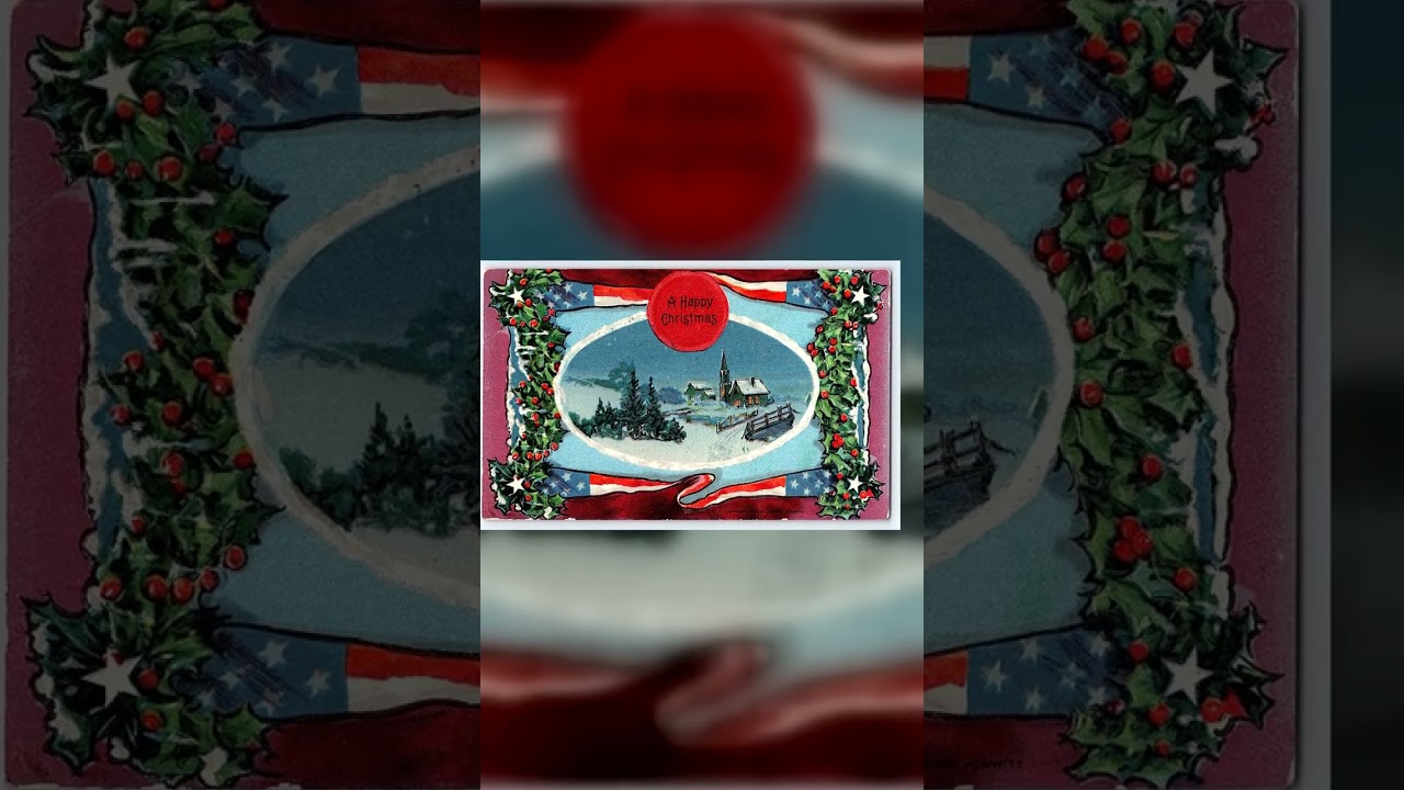 A. Horwitz Linen Postcard, Christmas Scene, 1911 Postmark, South Dakota Video