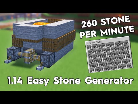 Minecraft Easy Stone Generator! 260 Stone Per Minute! 1.16/1.15