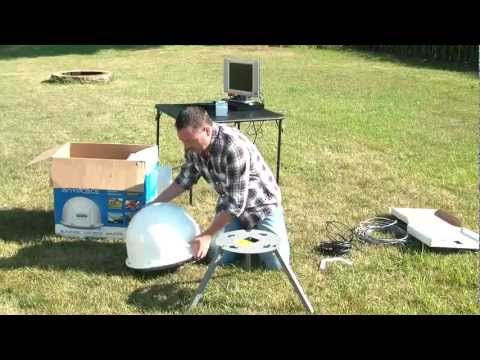 2. Unboxing and Tripod Assembly - Winegard Carryout Automatic Portable Satellite Antenna