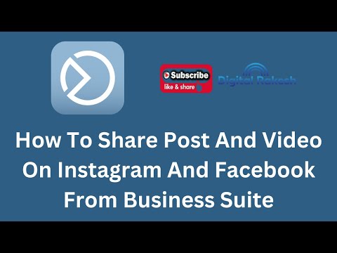 How to share post and video on instagram and facebook from business suite