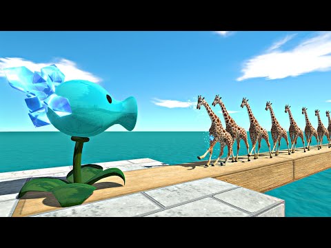 Thin Water Bridge | Ice Peasooter vs Random Units - Animal Revolt Battle Simulator
