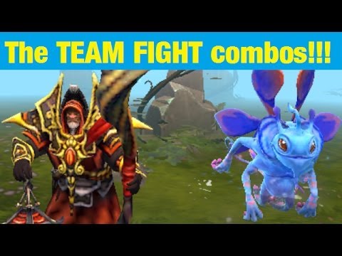 Dota 2 Gameplay Team Fight Combos #3 - Puck and Warlock