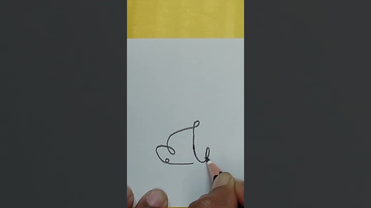 How to draw a Rabbit in one line art / Hare drawing