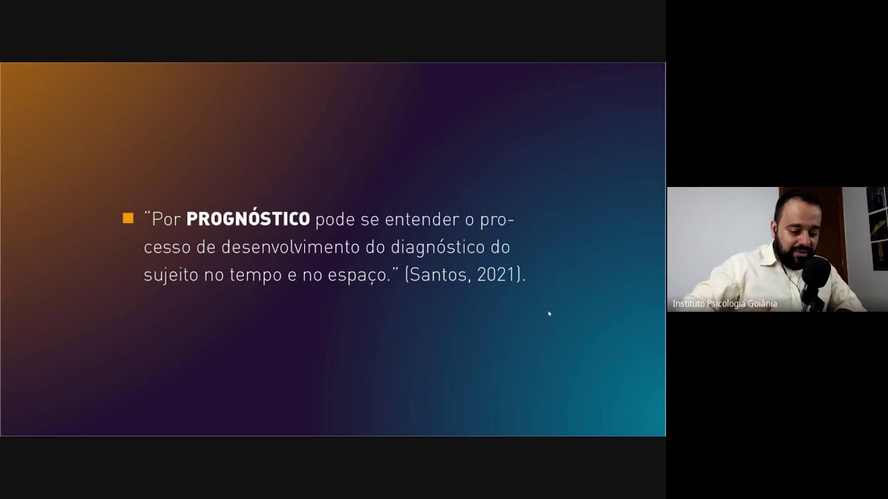 Relação entre prognóstico e diagnóstico psicológico - Corte da Imersão em Psicologia Clínica