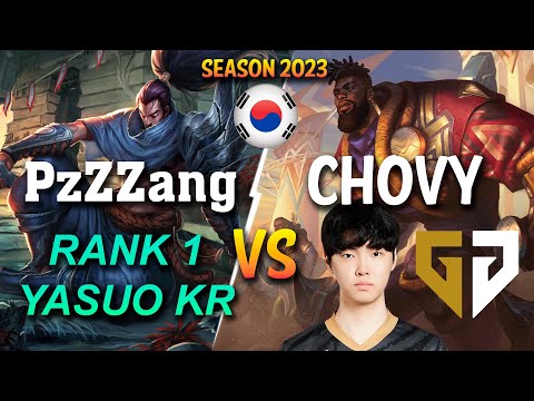 PzZZang vs GEN Chovy - RANK 1 YASUO KR vs Chovy K'SANTE Mid - Patch 13.24 KR Ranked